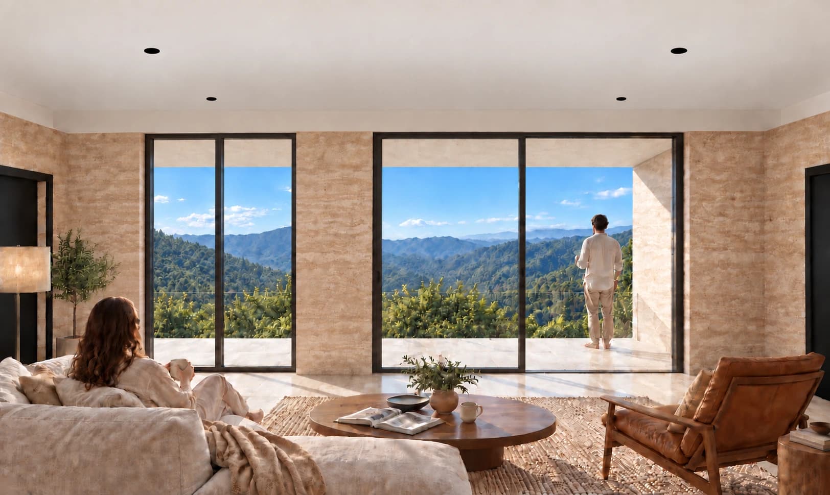 River residence ground-floor lounge