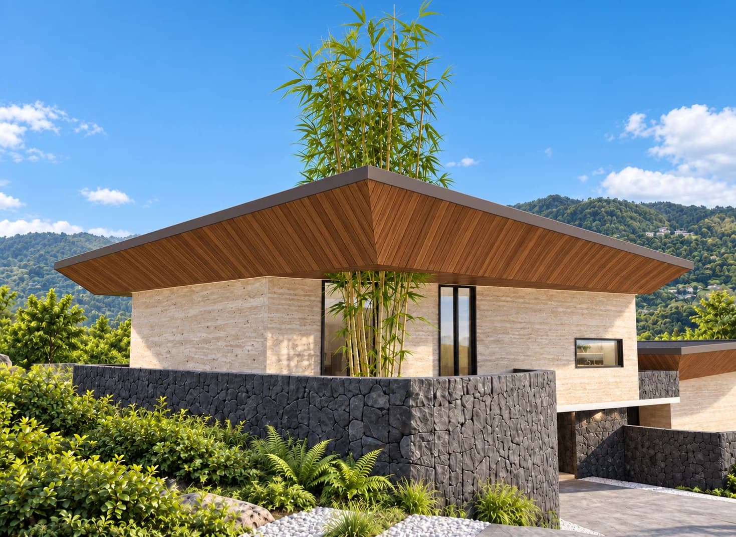 Spring residence bamboo courtyard