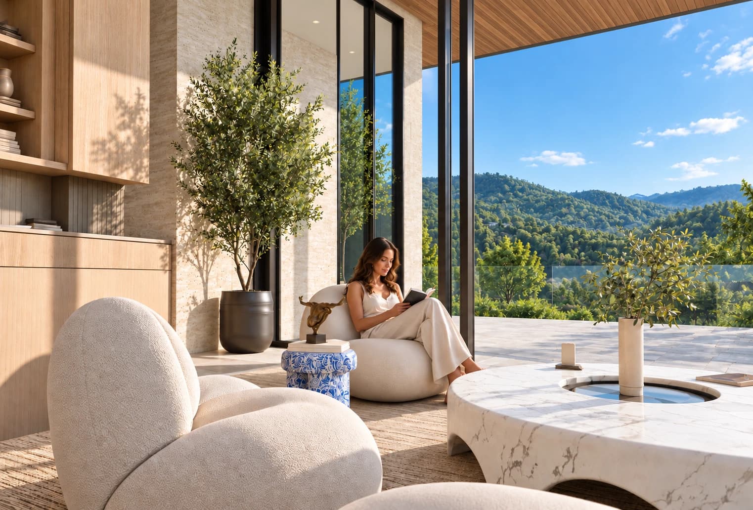 Spring residence living room terrace