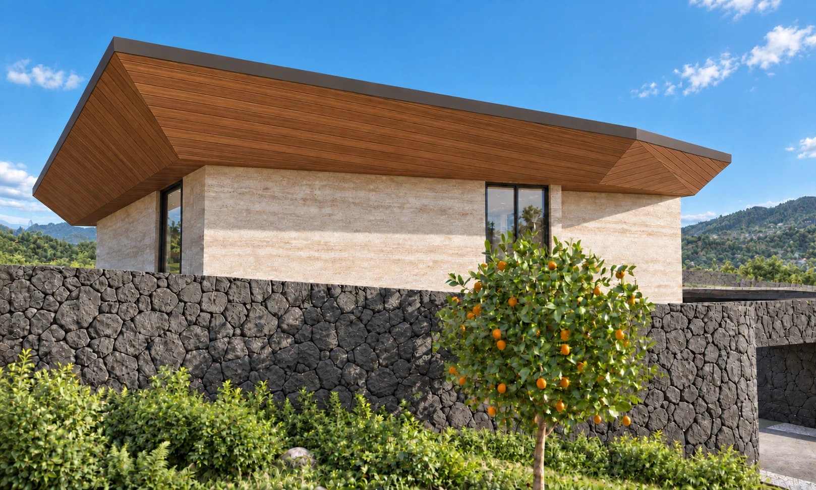 Hazel residence garden elevation